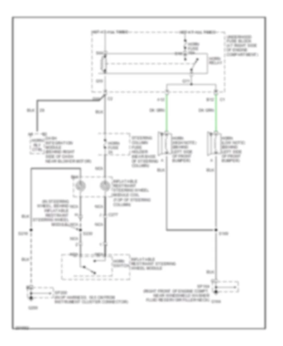 Horn Wiring Diagram for Cadillac DeVille 2005
