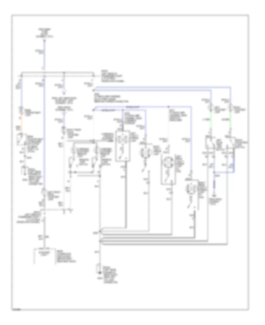 Courtesy Lamps Wiring Diagram, Except Hearse  Limousine (2 of 2) for Cadillac DeVille 2005