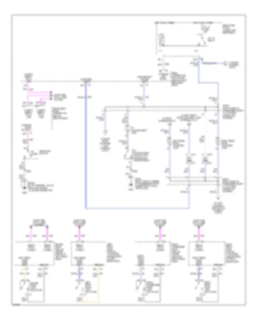 Courtesy Lamps Wiring Diagram, Hearse  Limousine (1 of 2) for Cadillac DeVille 2005