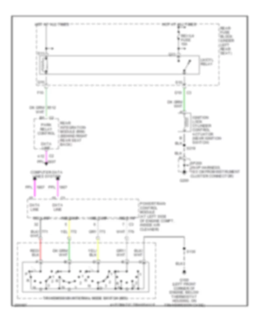 Ignition Lock Solenoid Wiring Diagram for Cadillac DeVille 2005