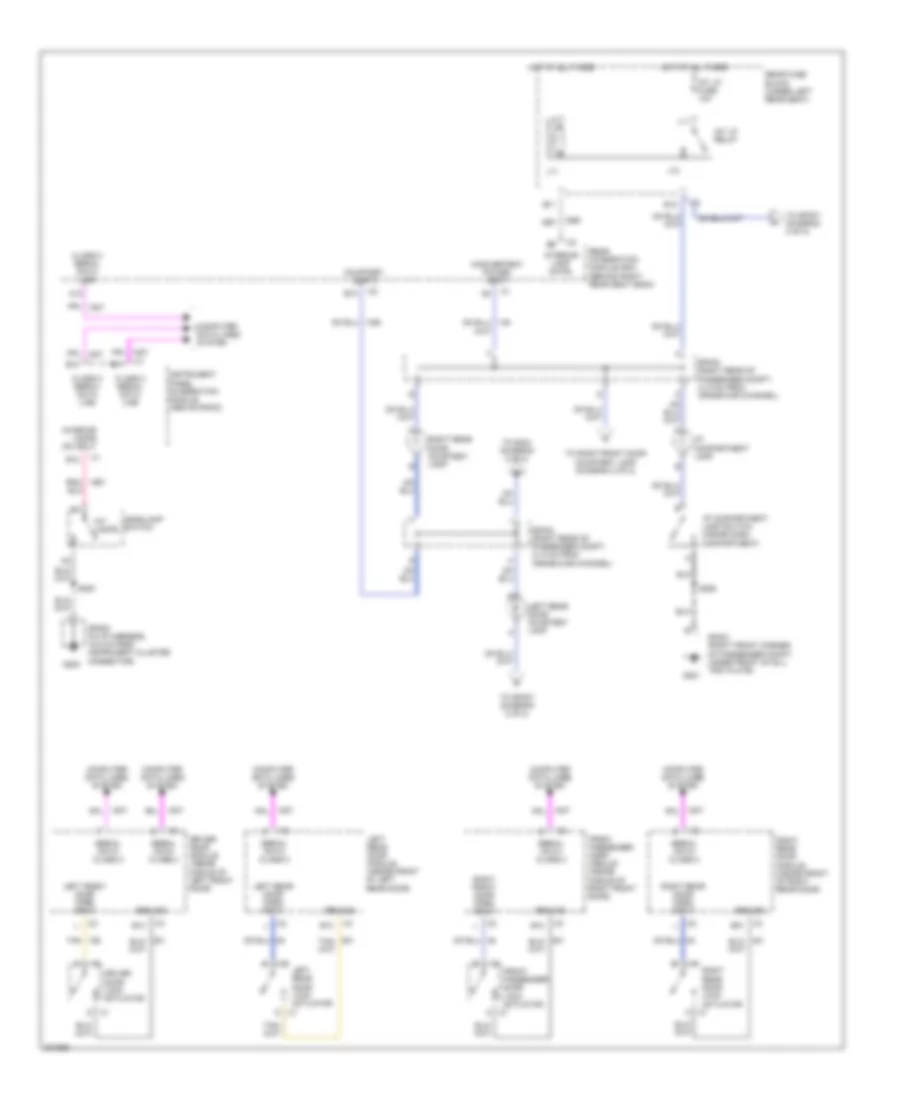 Courtesy Lamps Wiring Diagram Except Hearse  Limousine 1 of 2 for Cadillac DeVille DTS 2005