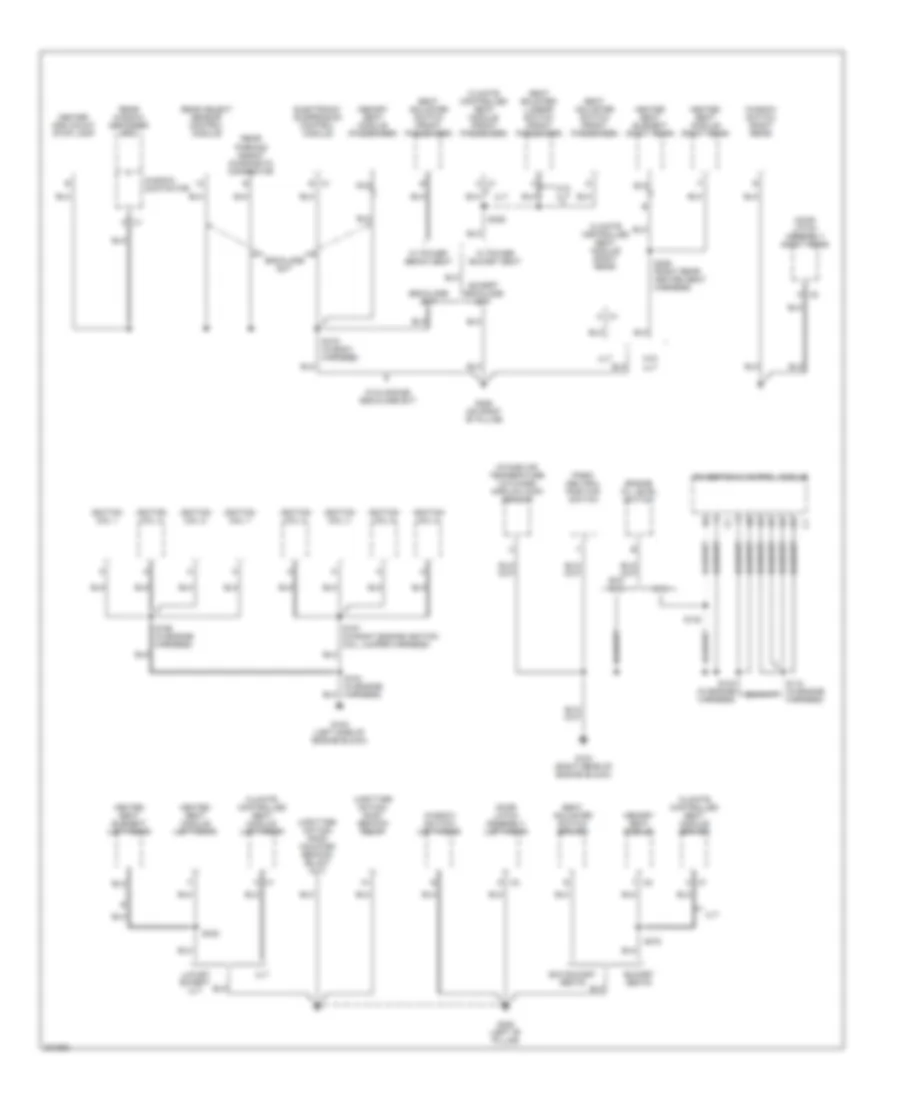 Ground Distribution Wiring Diagram 2 of 6 for Cadillac Escalade 2005