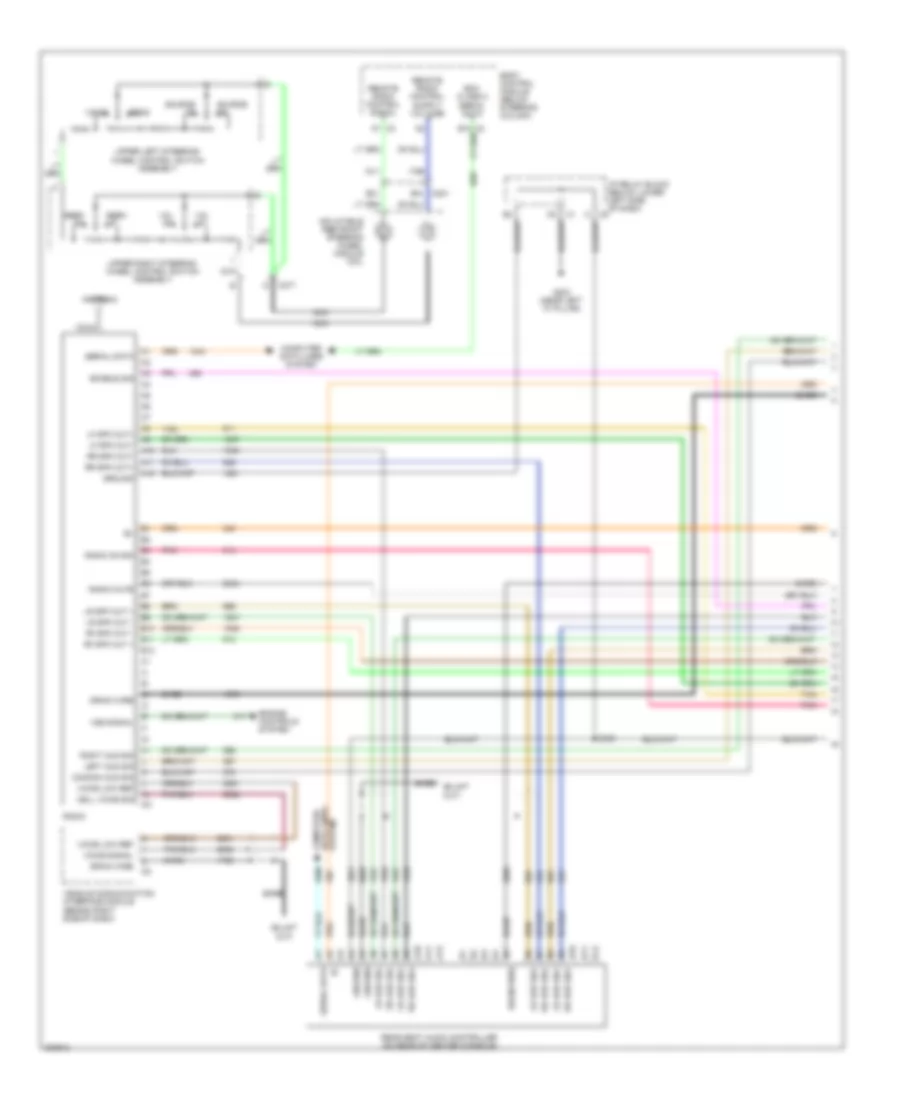 Mid-Line Radio Wiring Diagram, with Rear Seat Audio (1 of 4) for Cadillac Escalade 2005