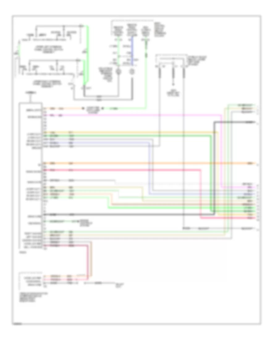 Mid-Line Radio Wiring Diagram, without Rear Seat Audio (1 of 4) for Cadillac Escalade 2005