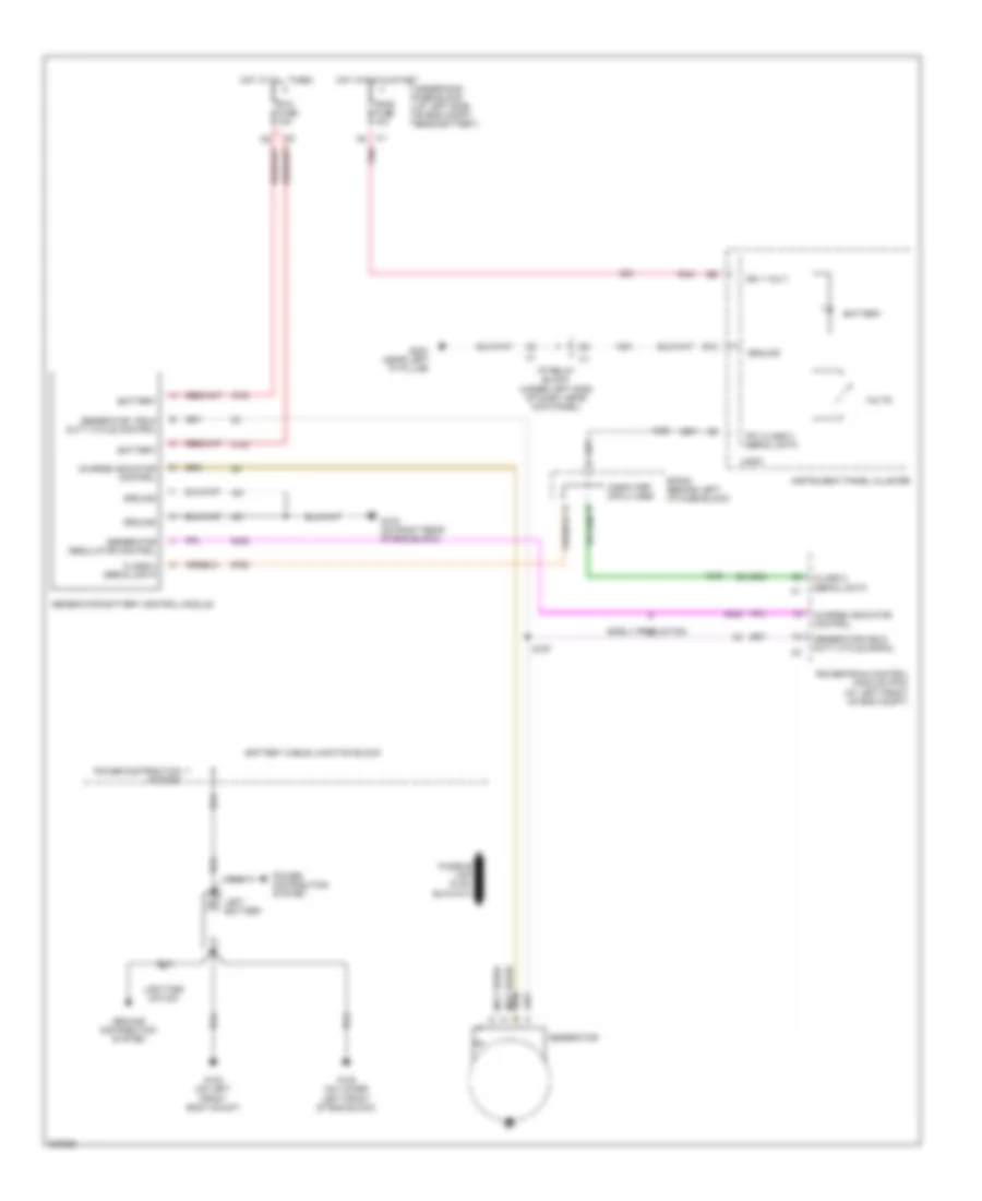 Charging Wiring Diagram without Four Wheel Steering for Cadillac Escalade 2005