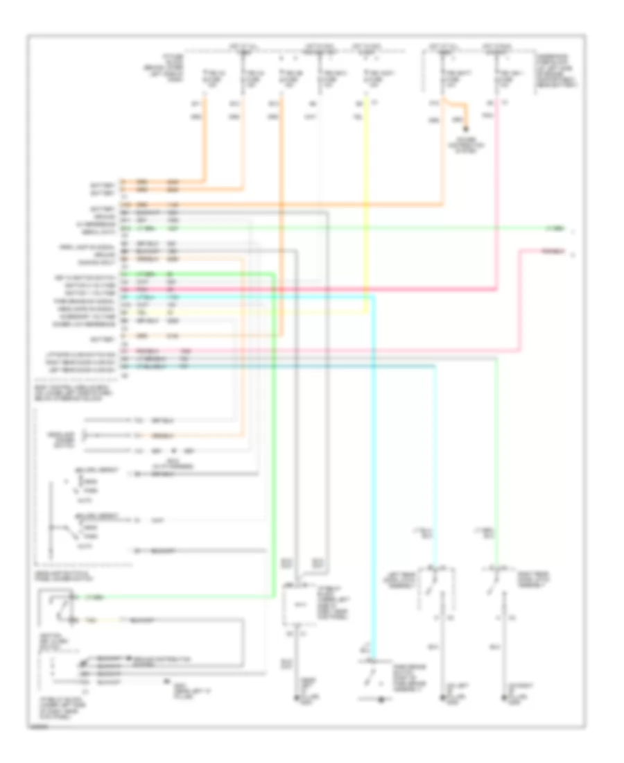 Chime Wiring Diagram 1 of 2 for Cadillac Escalade 2005