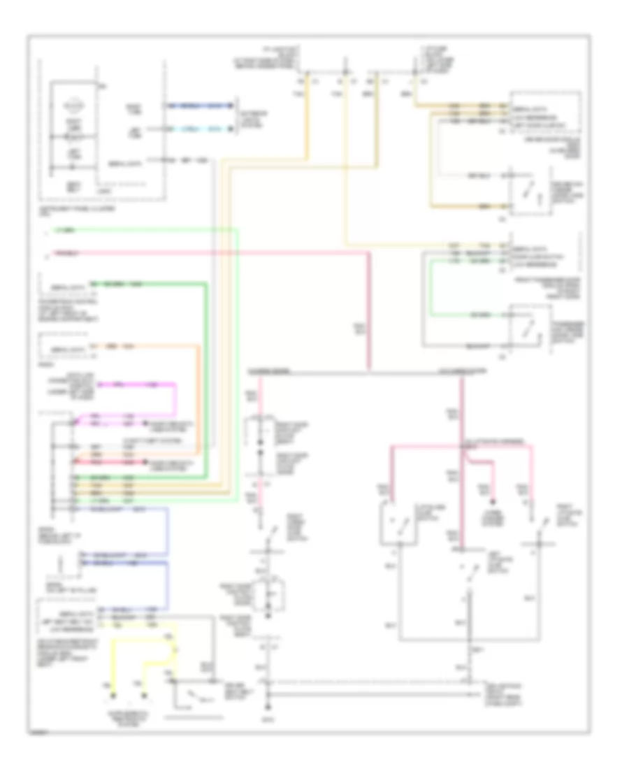 Chime Wiring Diagram 2 of 2 for Cadillac Escalade 2005