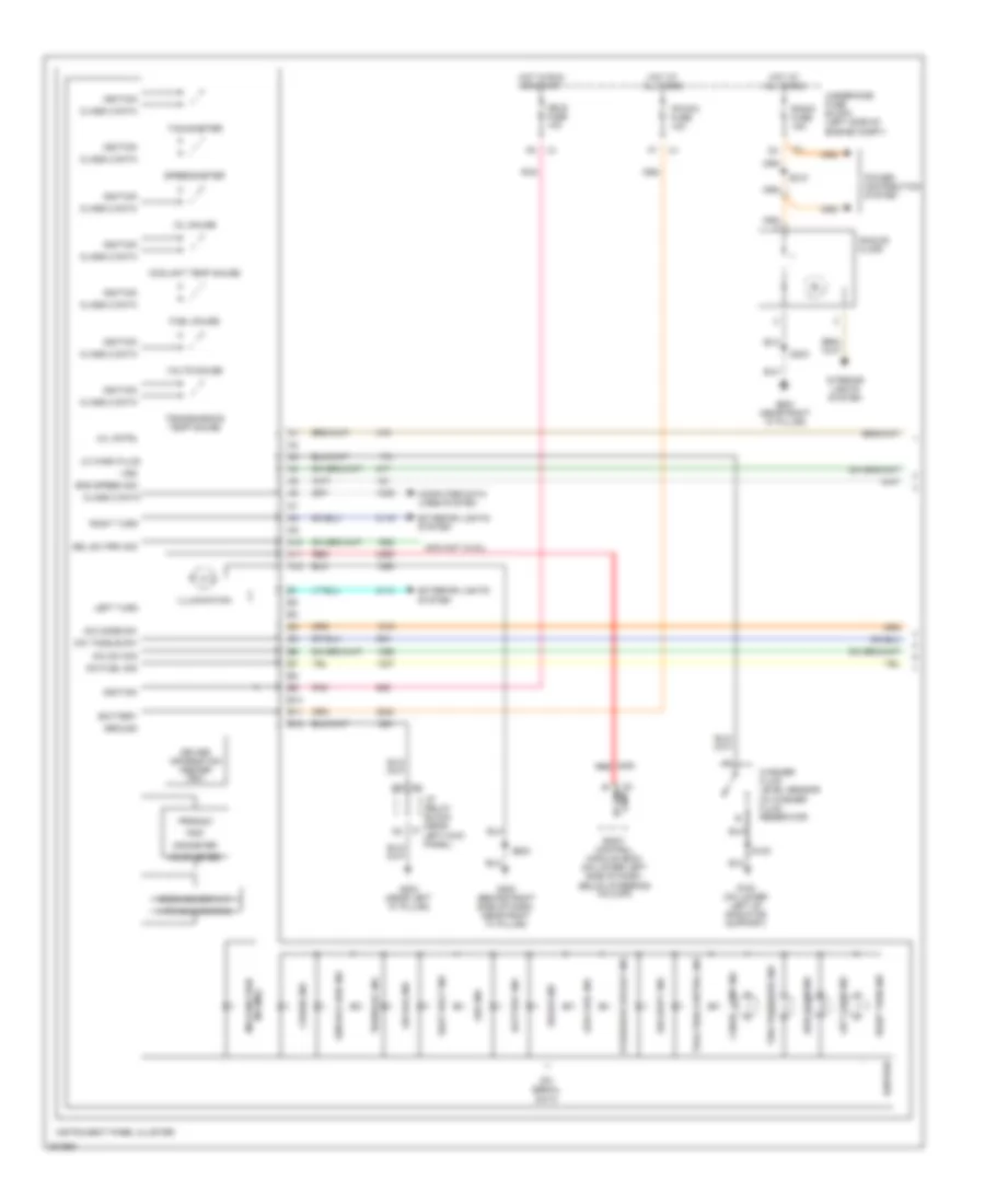 Instrument Cluster Wiring Diagram 1 of 2 for Cadillac Escalade ESV 2005