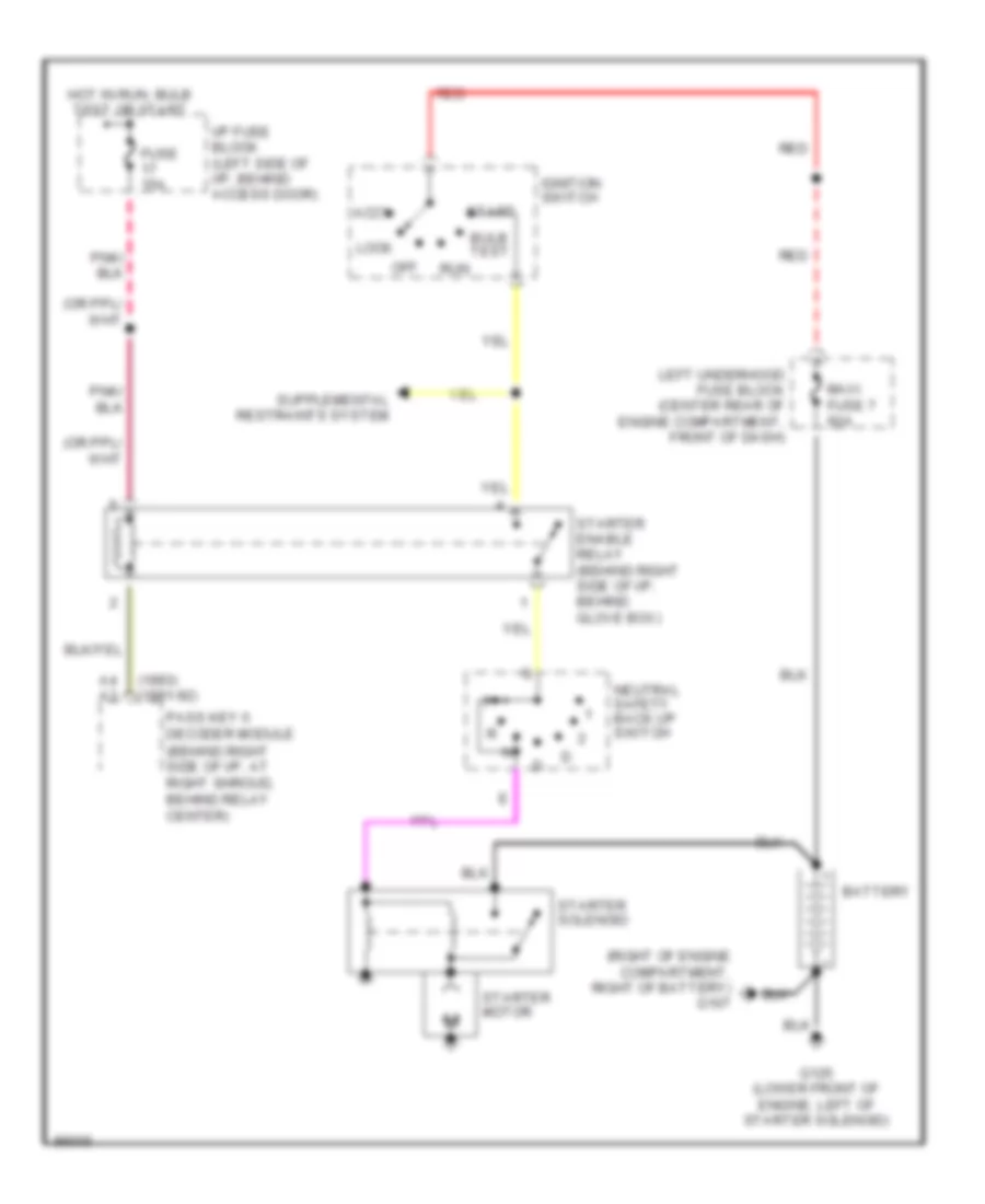 Starting Wiring Diagram for Cadillac Fleetwood Sixty Special 1991
