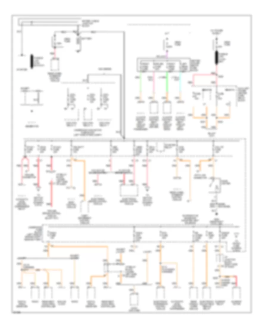 Power Distribution Wiring Diagram 1 of 6 for Cadillac Escalade EXT 2005