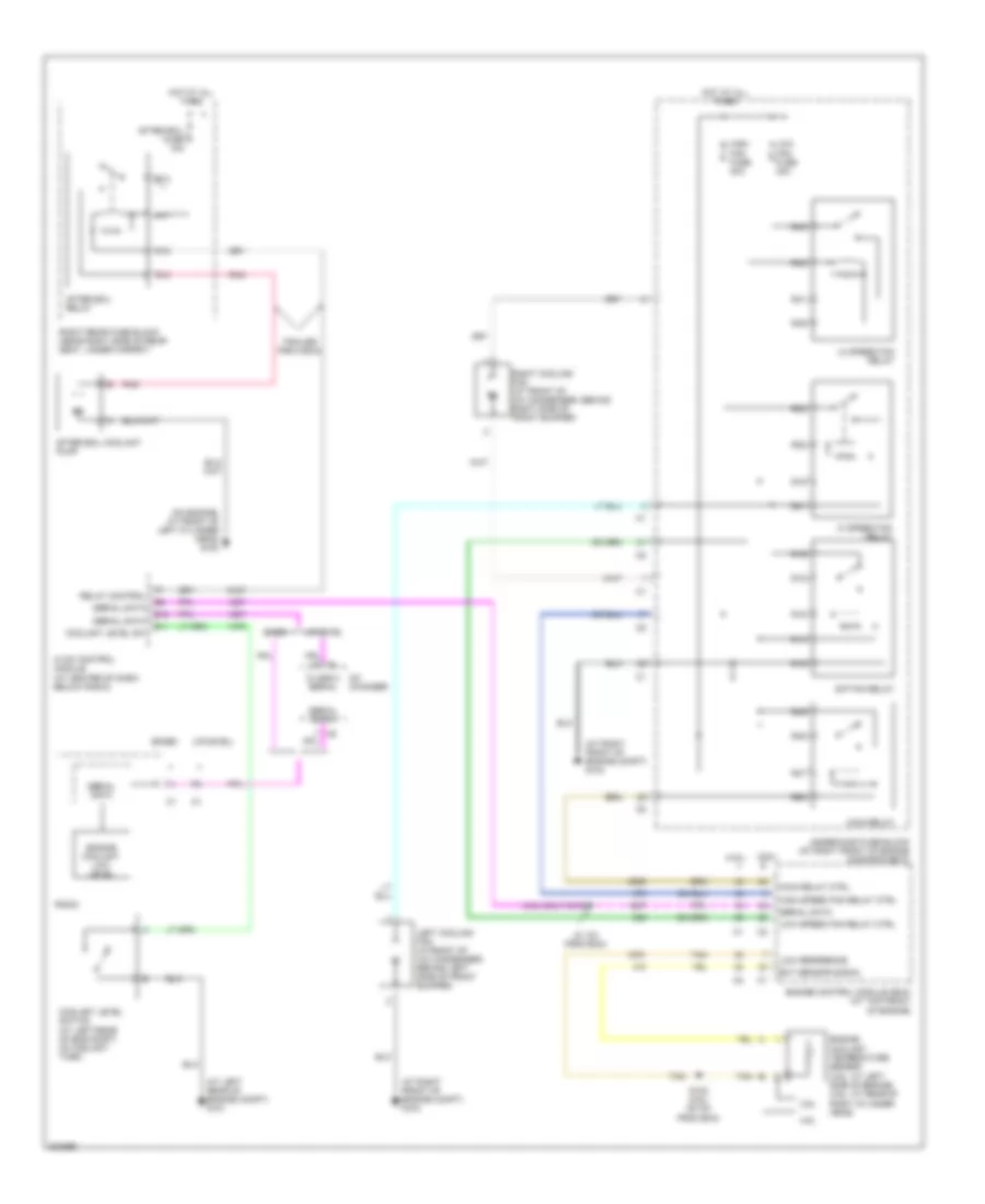 Cooling Fan Wiring Diagram for Cadillac SRX 2005