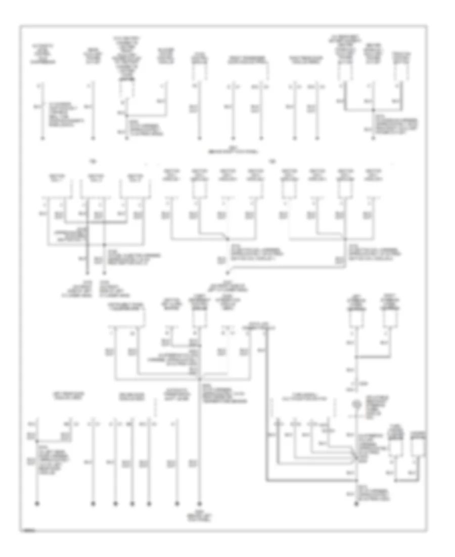 Ground Distribution Wiring Diagram (2 of 3) for Cadillac SRX 2005