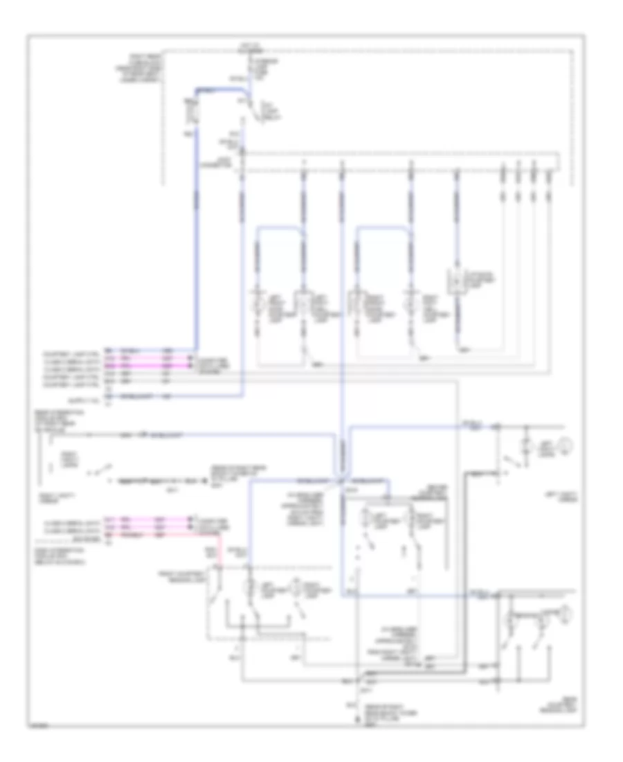 Courtesy Lamps Wiring Diagram for Cadillac SRX 2005