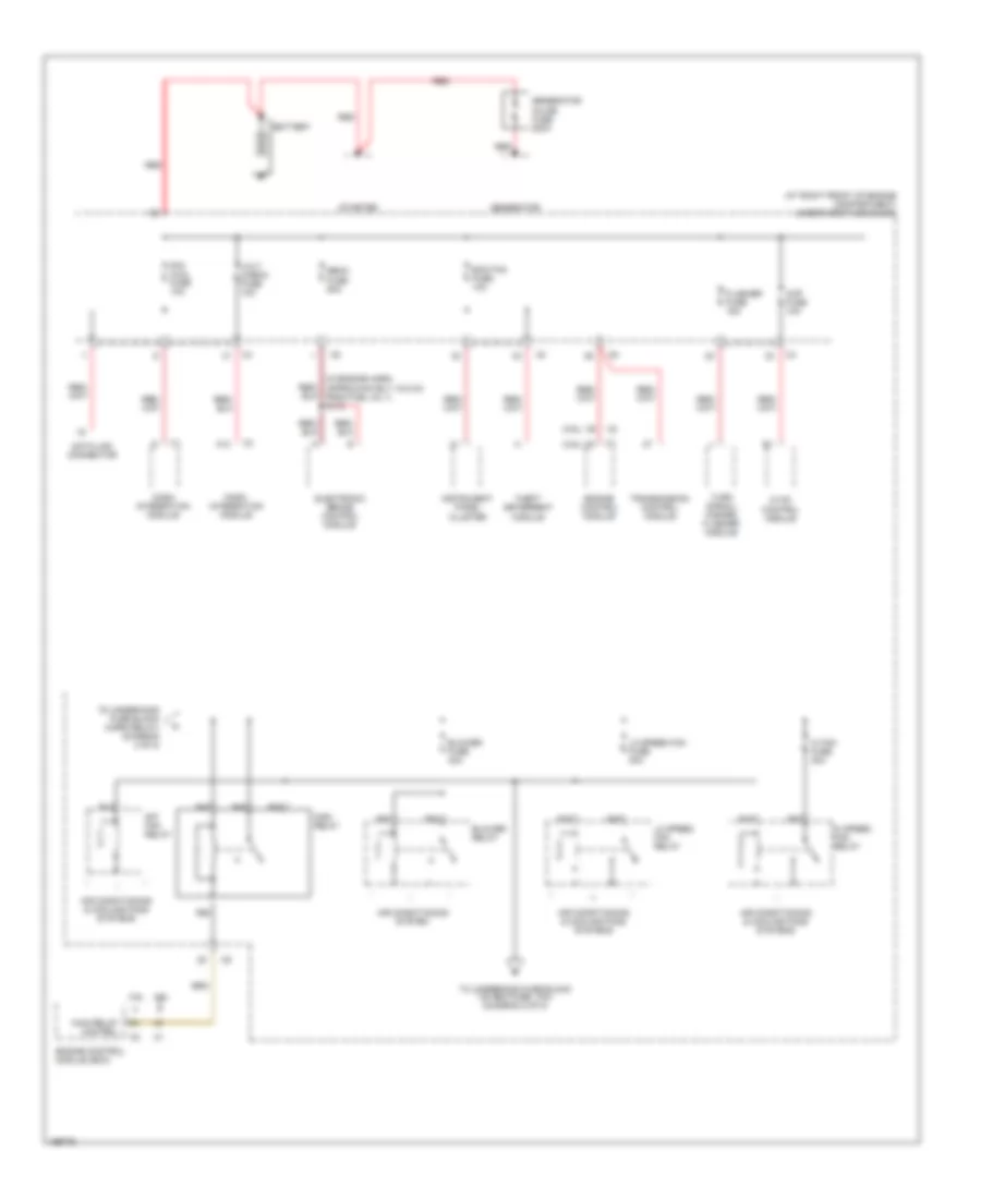 Power Distribution Wiring Diagram 1 of 8 for Cadillac SRX 2005