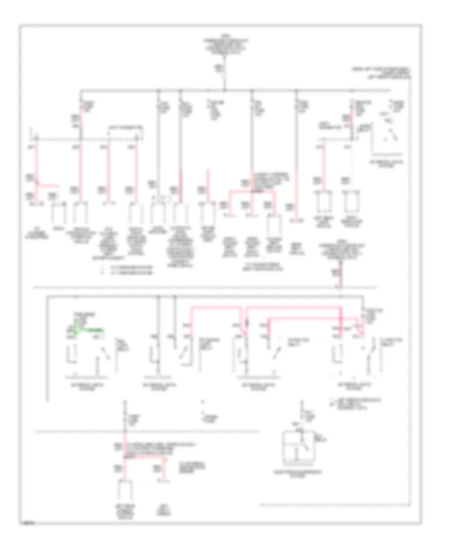 Power Distribution Wiring Diagram (6 of 8) for Cadillac SRX 2005