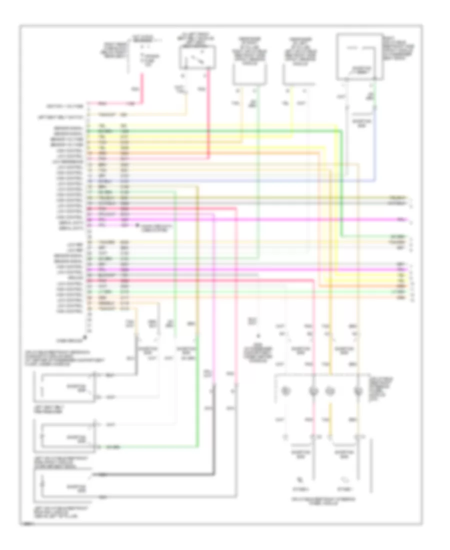 Supplemental Restraints Wiring Diagram 1 of 2 for Cadillac SRX 2005