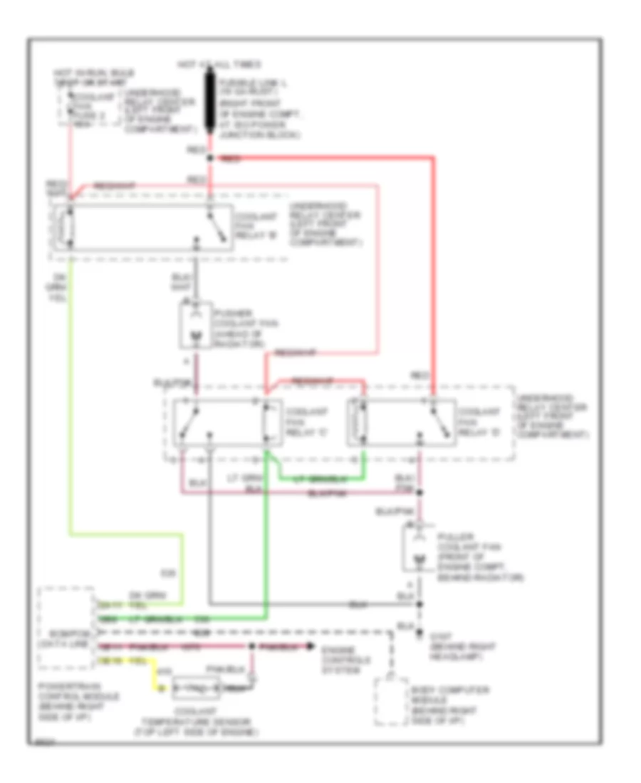 Cooling Fan Wiring Diagram for Cadillac Seville 1991