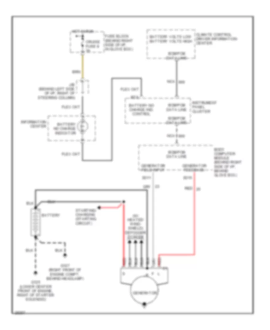 Charging Wiring Diagram for Cadillac Seville 1991