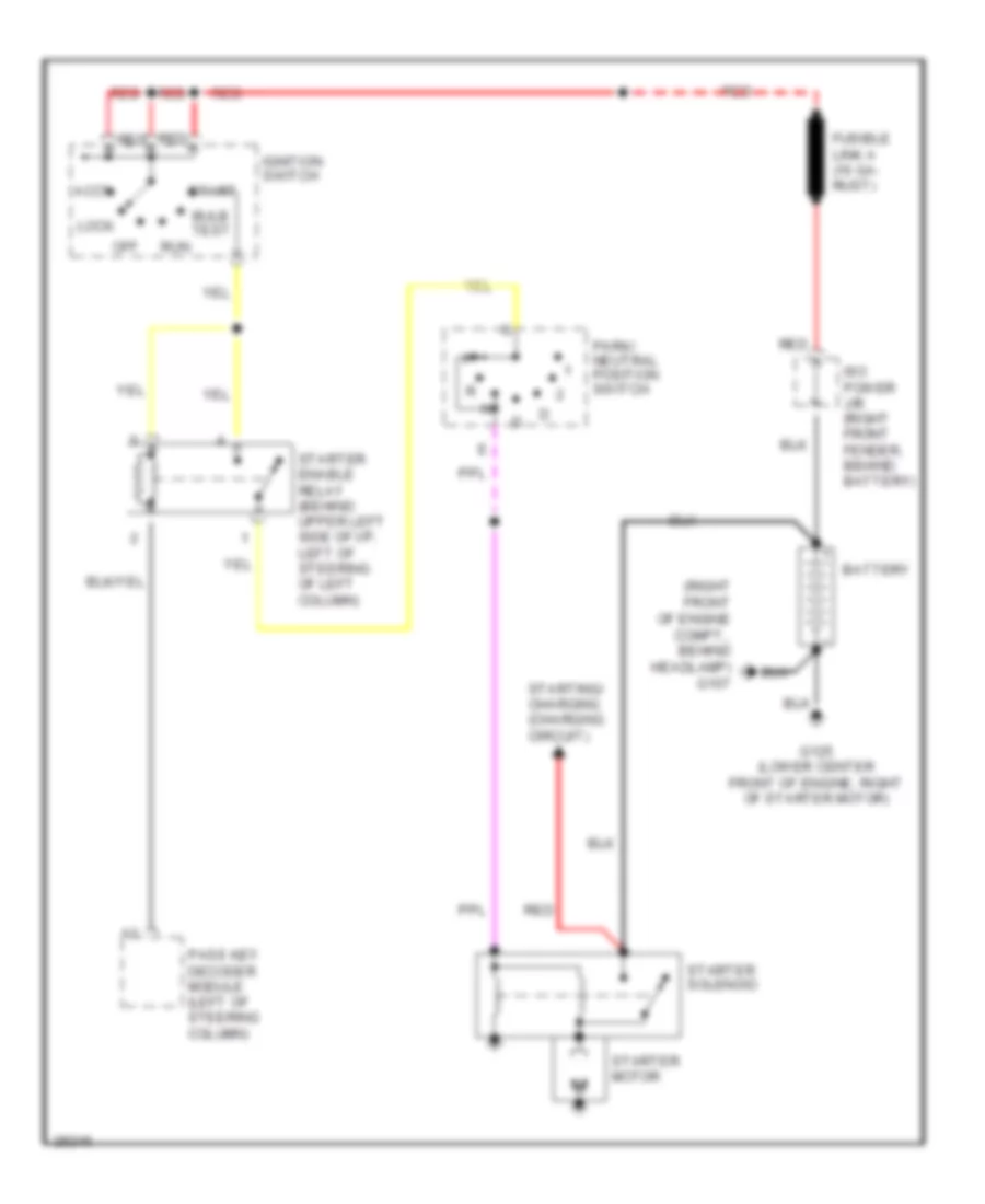 Starting Wiring Diagram for Cadillac Seville 1991