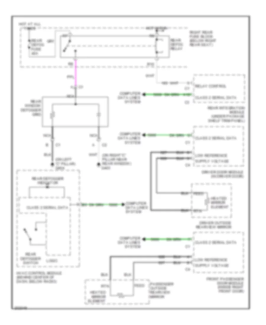 Defoggers Wiring Diagram for Cadillac STS 2005