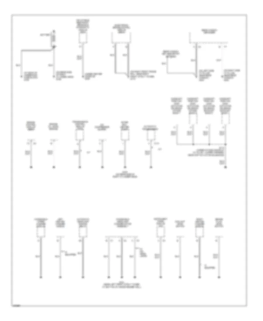 Ground Distribution Wiring Diagram 1 of 5 for Cadillac STS 2005