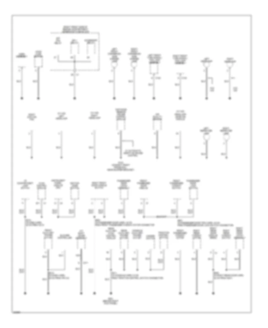 Ground Distribution Wiring Diagram 2 of 5 for Cadillac STS 2005
