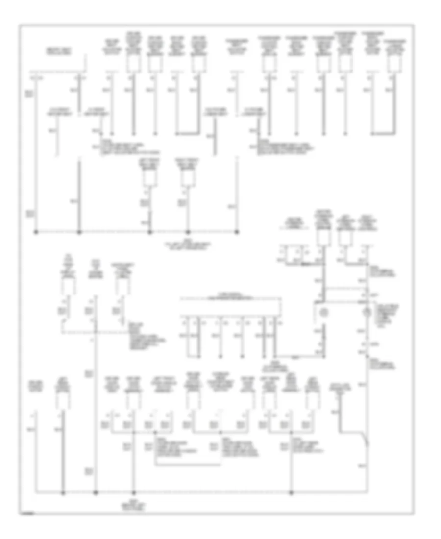 Ground Distribution Wiring Diagram 3 of 5 for Cadillac STS 2005