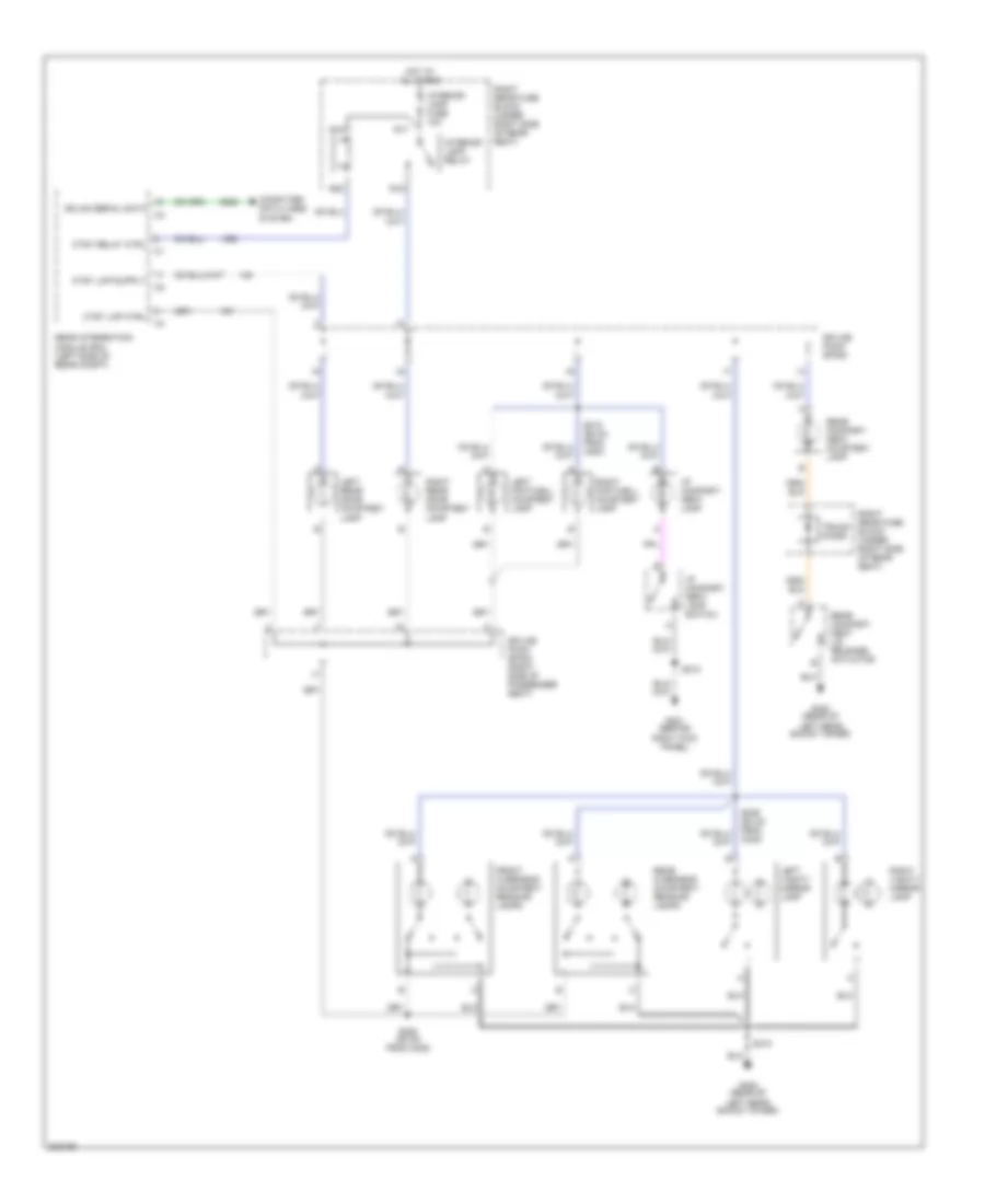Courtesy Lamps Wiring Diagram 1 of 2 for Cadillac STS 2005