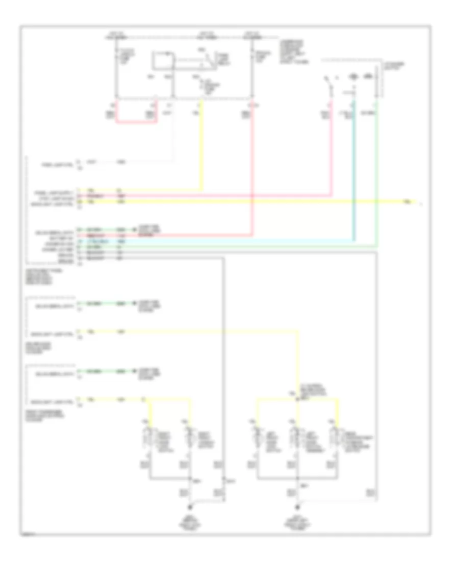 Instrument Illumination Wiring Diagram 1 of 2 for Cadillac STS 2005