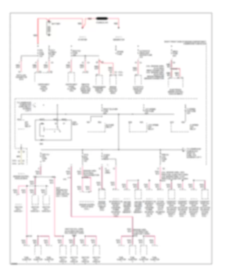 Power Distribution Wiring Diagram 1 of 7 for Cadillac STS 2005