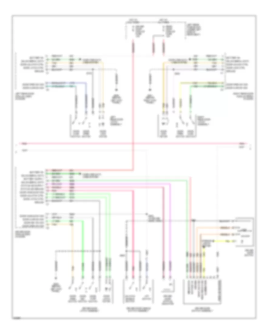 Power Door Locks Wiring Diagram (2 of 3) for Cadillac STS 2005