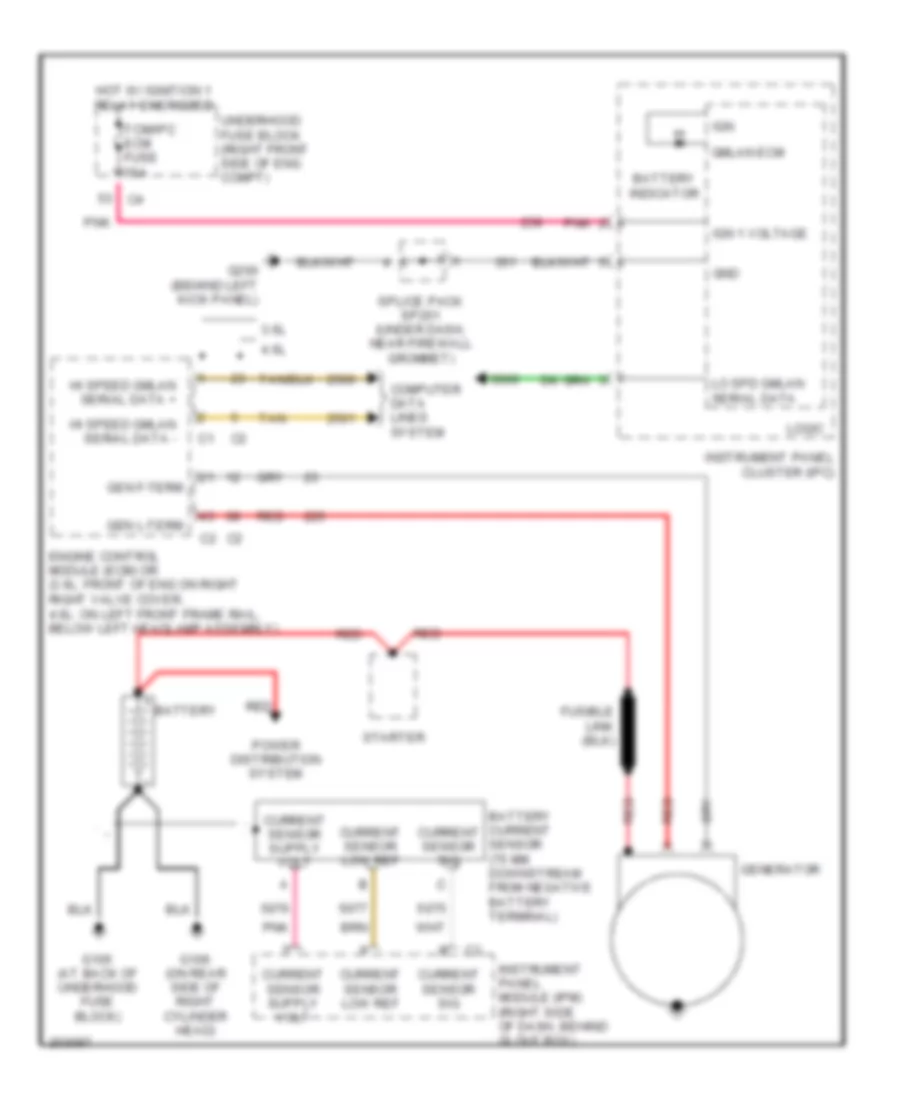 Charging Wiring Diagram for Cadillac STS 2005