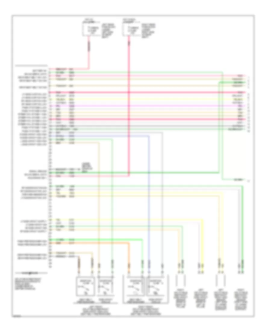 Supplemental Restraints Wiring Diagram 1 of 2 for Cadillac STS 2005