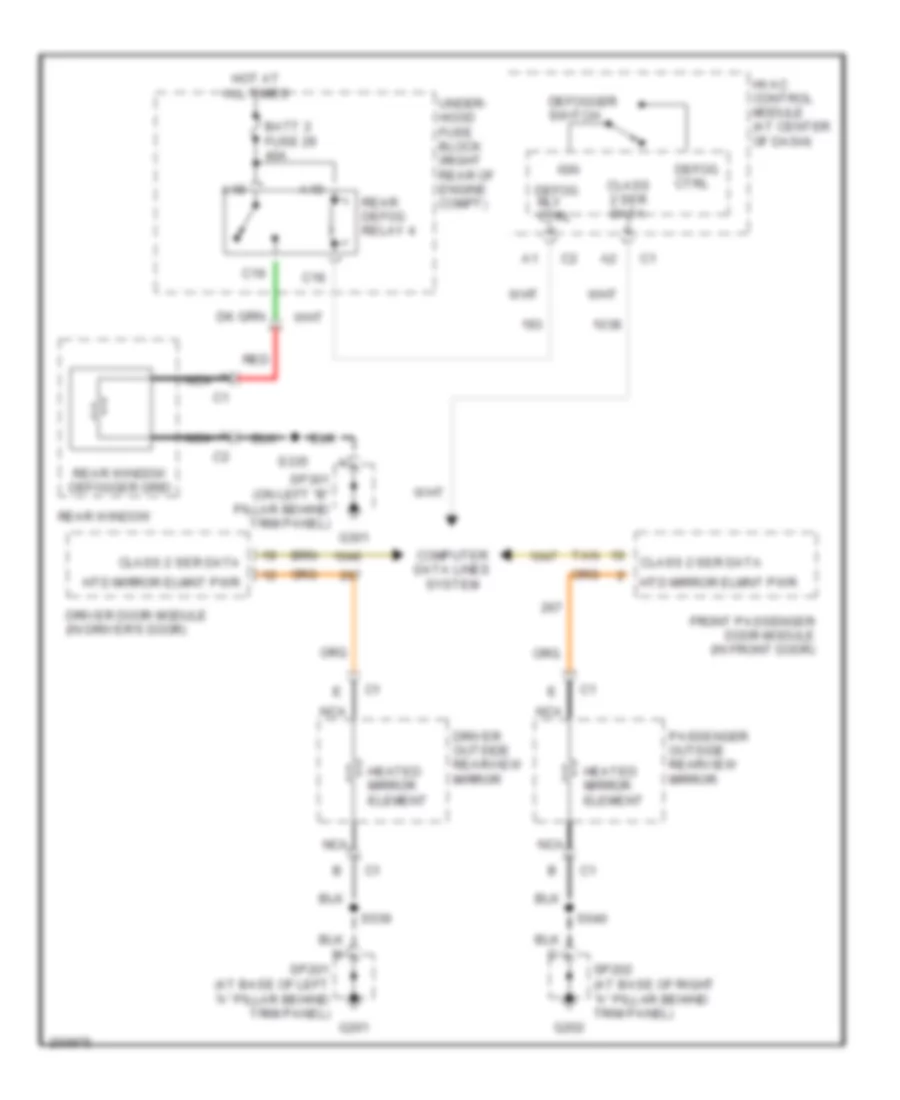 Defoggers Wiring Diagram for Cadillac XDiscovery 2005