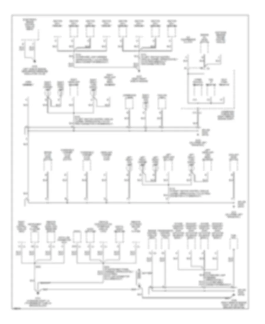 Ground Distribution Wiring Diagram 1 of 3 for Cadillac XDiscovery 2005