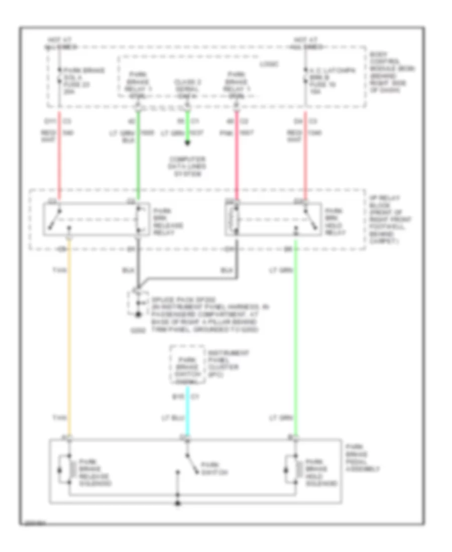 Park Brake Release Wiring Diagram for Cadillac XDiscovery 2005