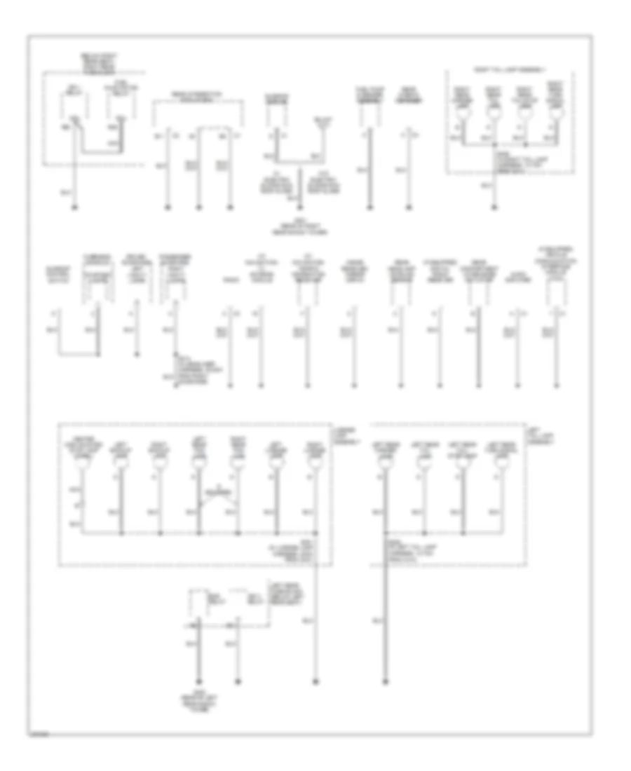 Ground Distribution Wiring Diagram 4 of 5 for Cadillac CTS 2006