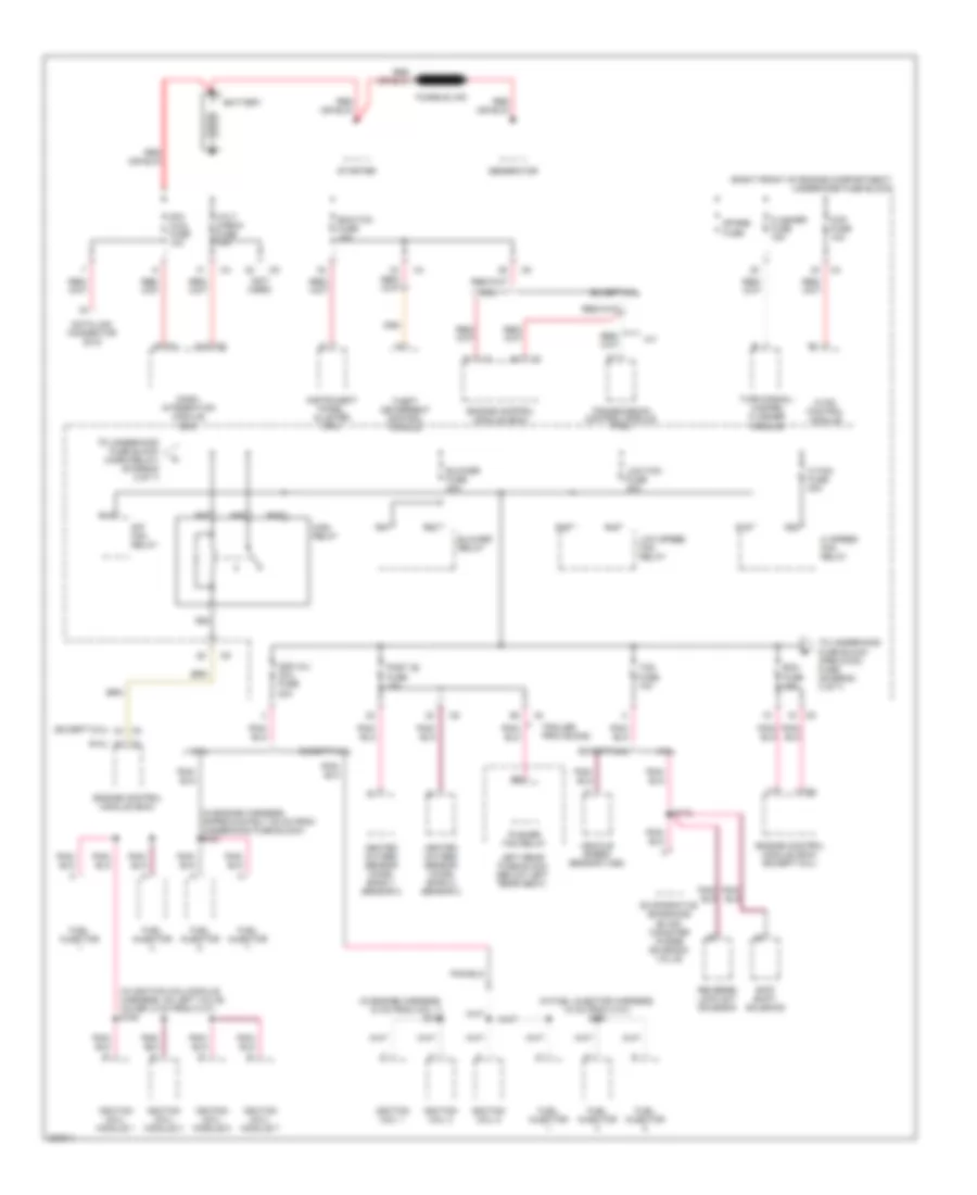 Power Distribution Wiring Diagram 1 of 7 for Cadillac CTS 2006