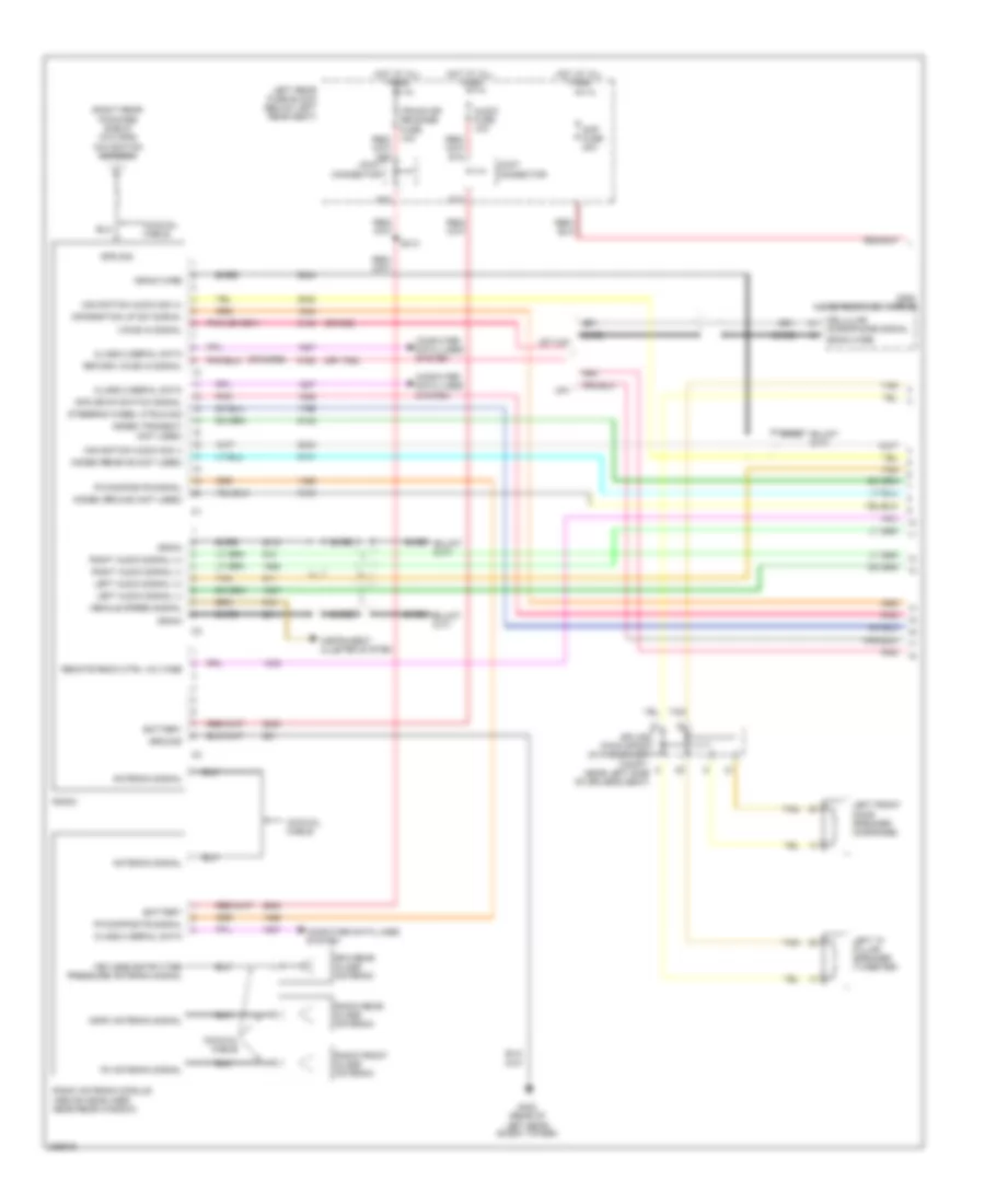 8-Speaker System Wiring Diagram, Base (1 of 2) for Cadillac CTS 2006