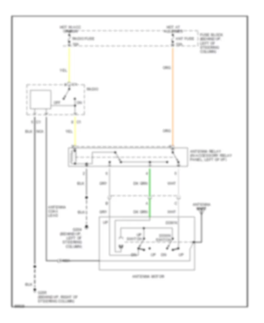 Power Antenna Wiring Diagram for Cadillac Brougham 1992