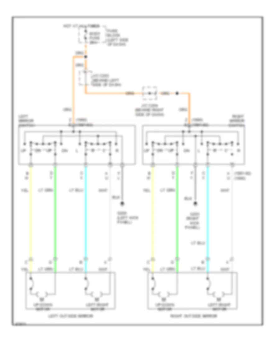 Power Mirror Wiring Diagram for Cadillac Brougham 1992