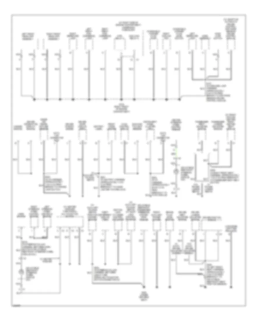 Ground Distribution Wiring Diagram 2 of 4 for Cadillac DTS 2006