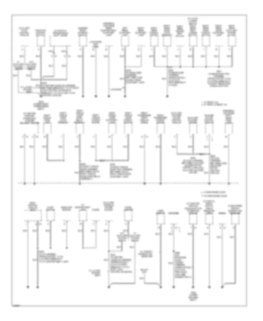 Ground Distribution Wiring Diagram 4 of 4 for Cadillac DTS 2006