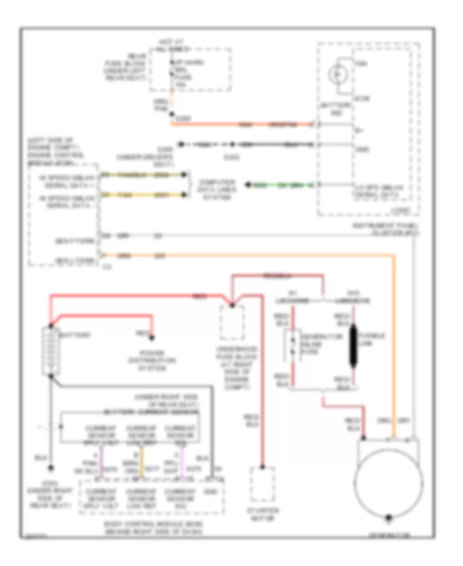 Charging Wiring Diagram for Cadillac DTS 2006