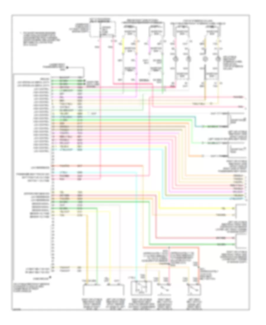 Supplemental Restraints Wiring Diagram 1 of 2 for Cadillac DTS 2006
