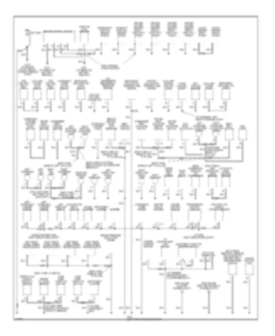 Ground Distribution Wiring Diagram 1 of 2 for Cadillac Catera 1998
