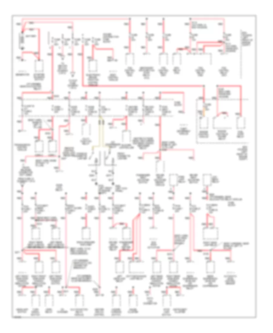 Power Distribution Wiring Diagram 1 of 2 for Cadillac Catera 1998