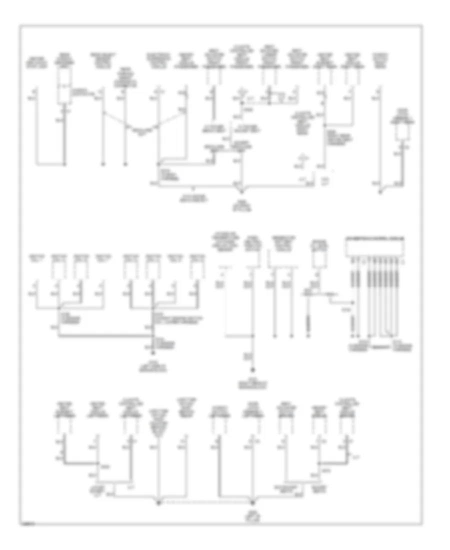 Ground Distribution Wiring Diagram (2 of 6) for Cadillac Escalade 2006