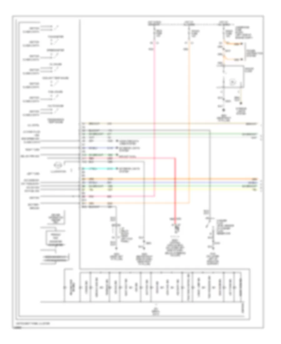 Instrument Cluster Wiring Diagram 1 of 2 for Cadillac Escalade 2006