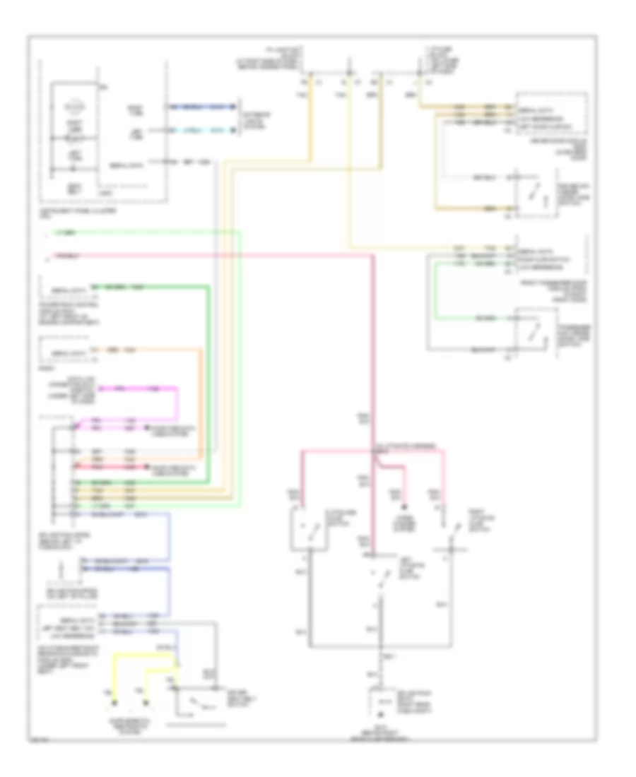 Chime Wiring Diagram 2 of 2 for Cadillac Escalade 2006